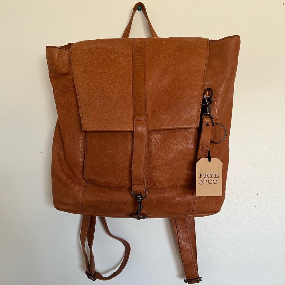 NWT FRYE & CO LEATHER BACKPACK!!!
